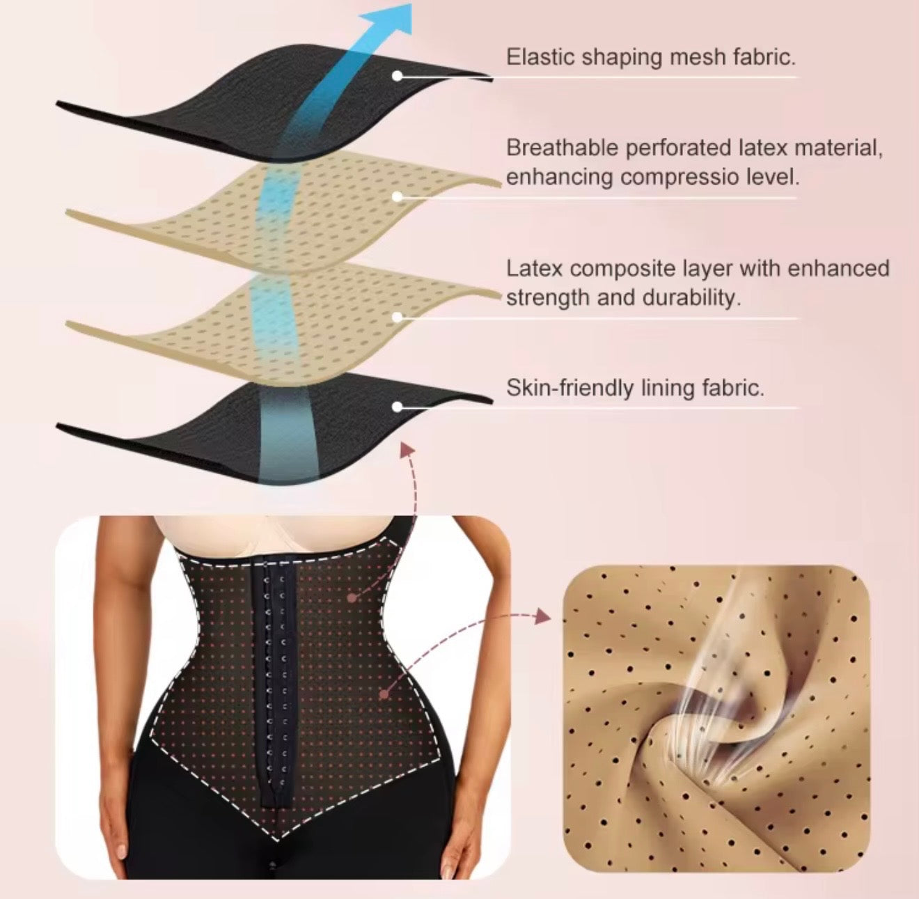 Stage 3 Columbian Body Compression Shaper Para Mujer Waist Shaper Short Panty Butt Lifter Latex Shapewear for Woman