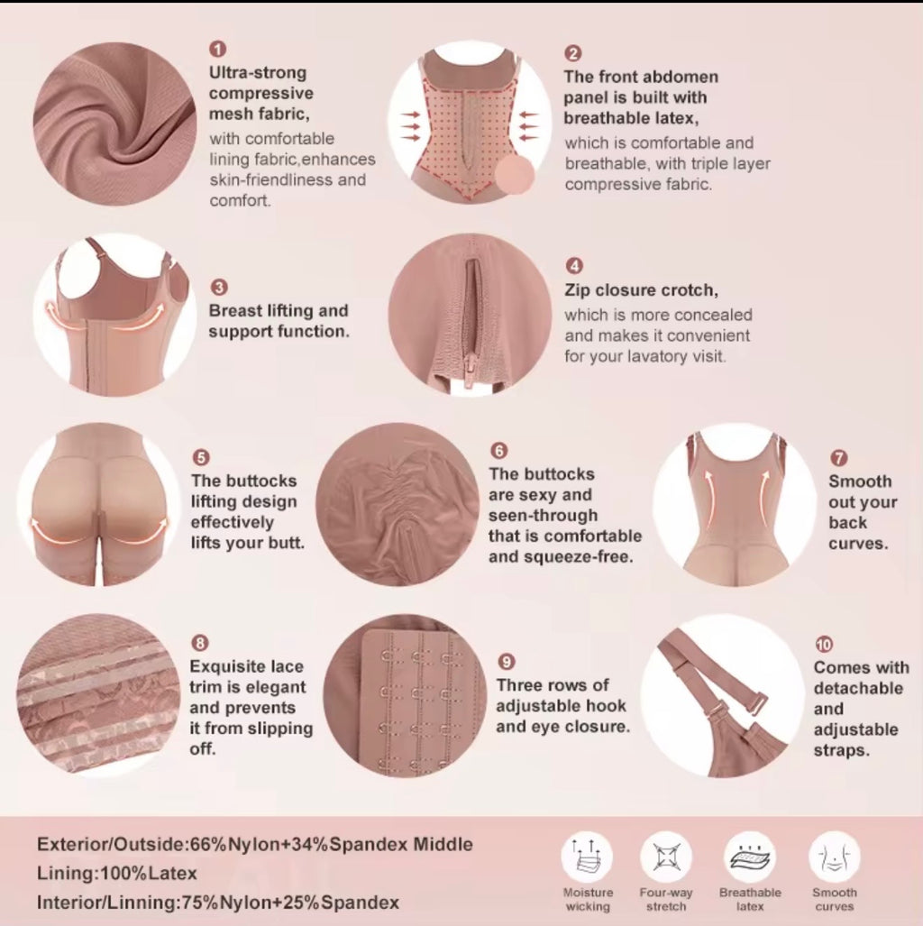 Stage 3 Columbian Body Compression Shaper Para Mujer Waist Shaper Short Panty Butt Lifter Latex Shapewear for Woman