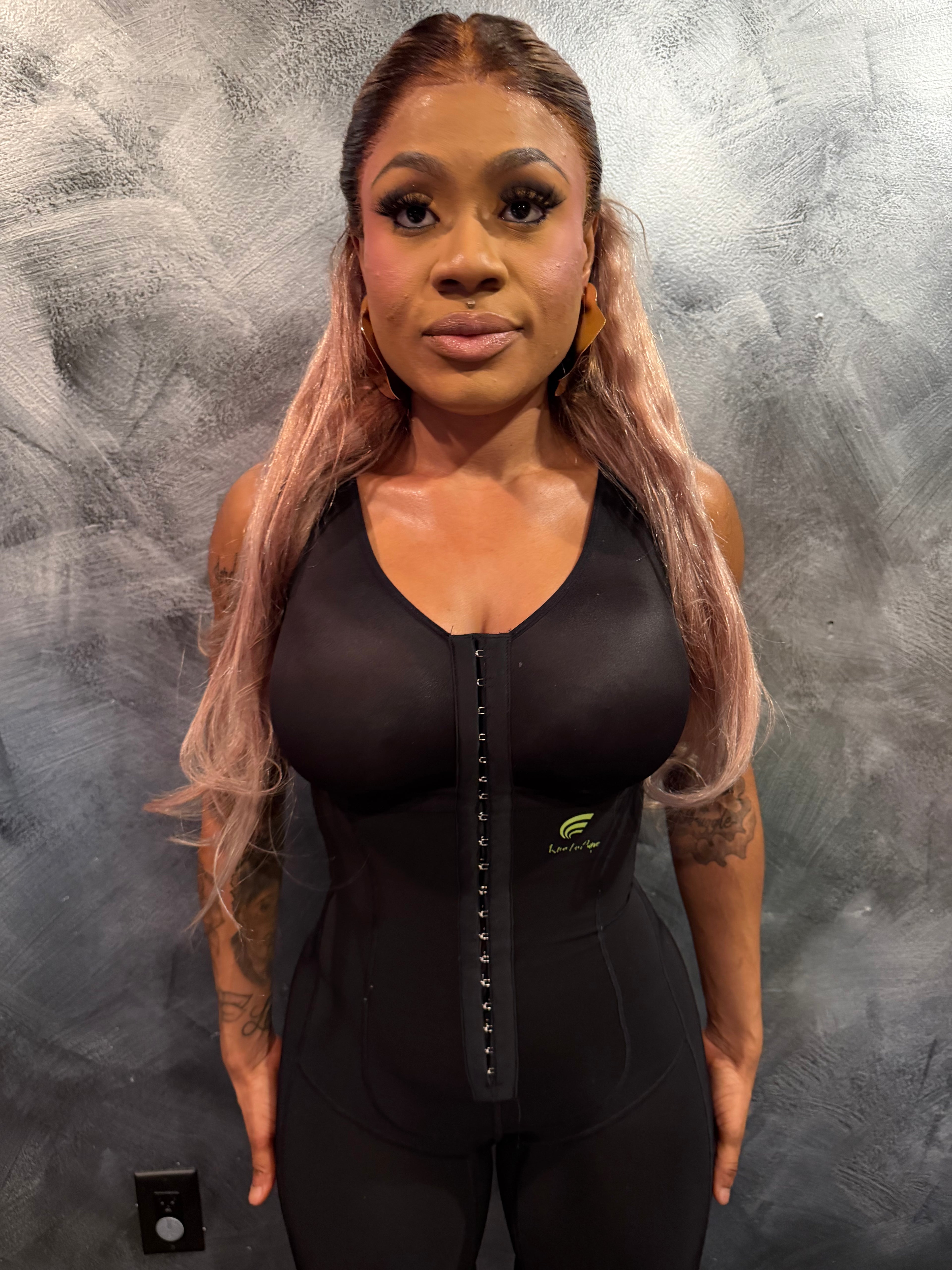 Lux curve garment body shaper with high compression